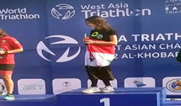 LYDIA AL-SAFADI at Princess Sumaya University for Technology Wins the West Asian Triathlon Silver Medal