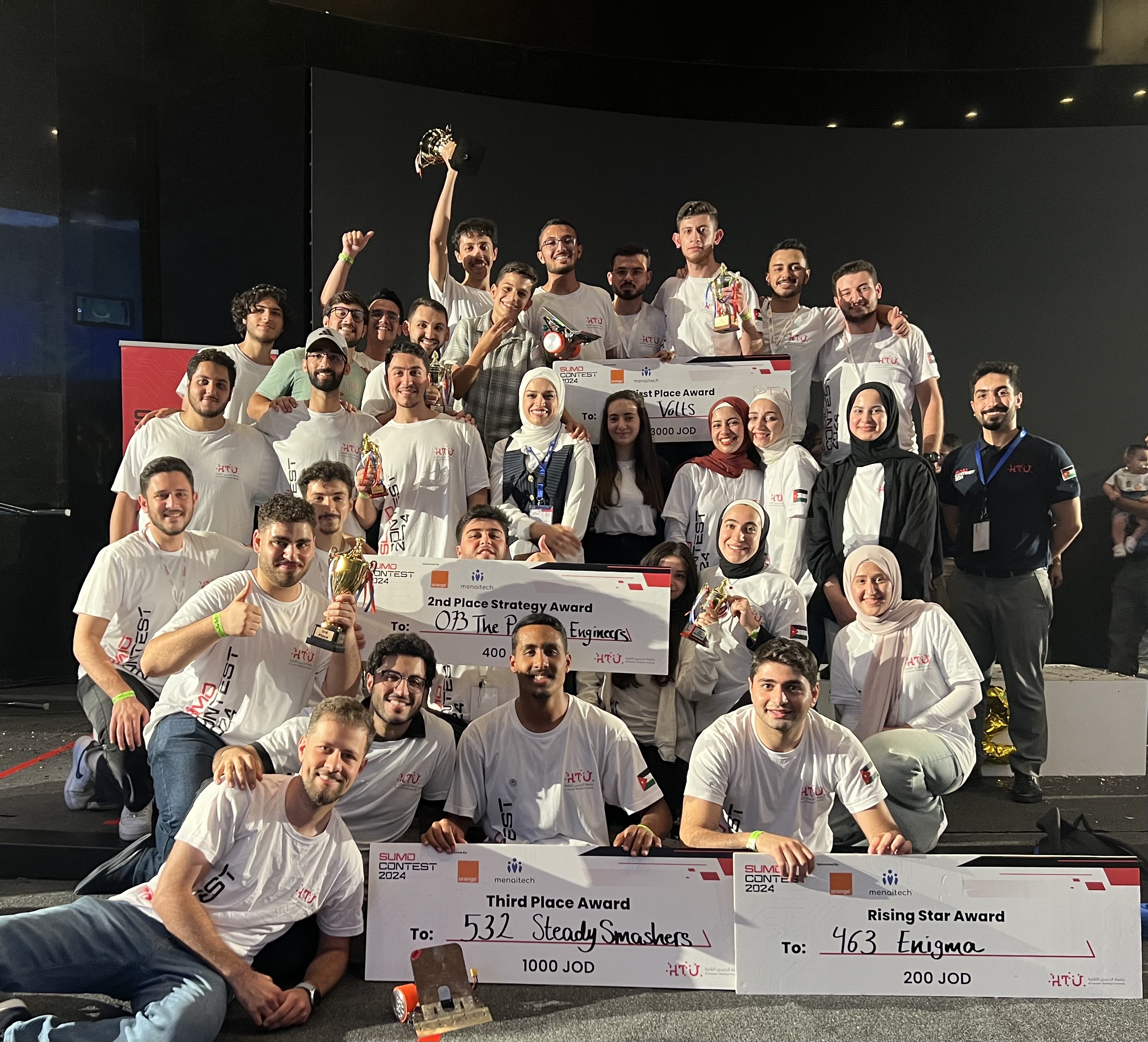 "جامعة الأميرة سمية للتكنولوجيا" تتوج بطلاً في البطولة الوطنية الثالثة لروبوتات السومو 2024