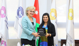 الأميرة سمية بنت الحسن تلتقي وزيرة التربية والتعليم العالي اللبنانية  في جامعة الأميرة سمية للتكنولوجيا